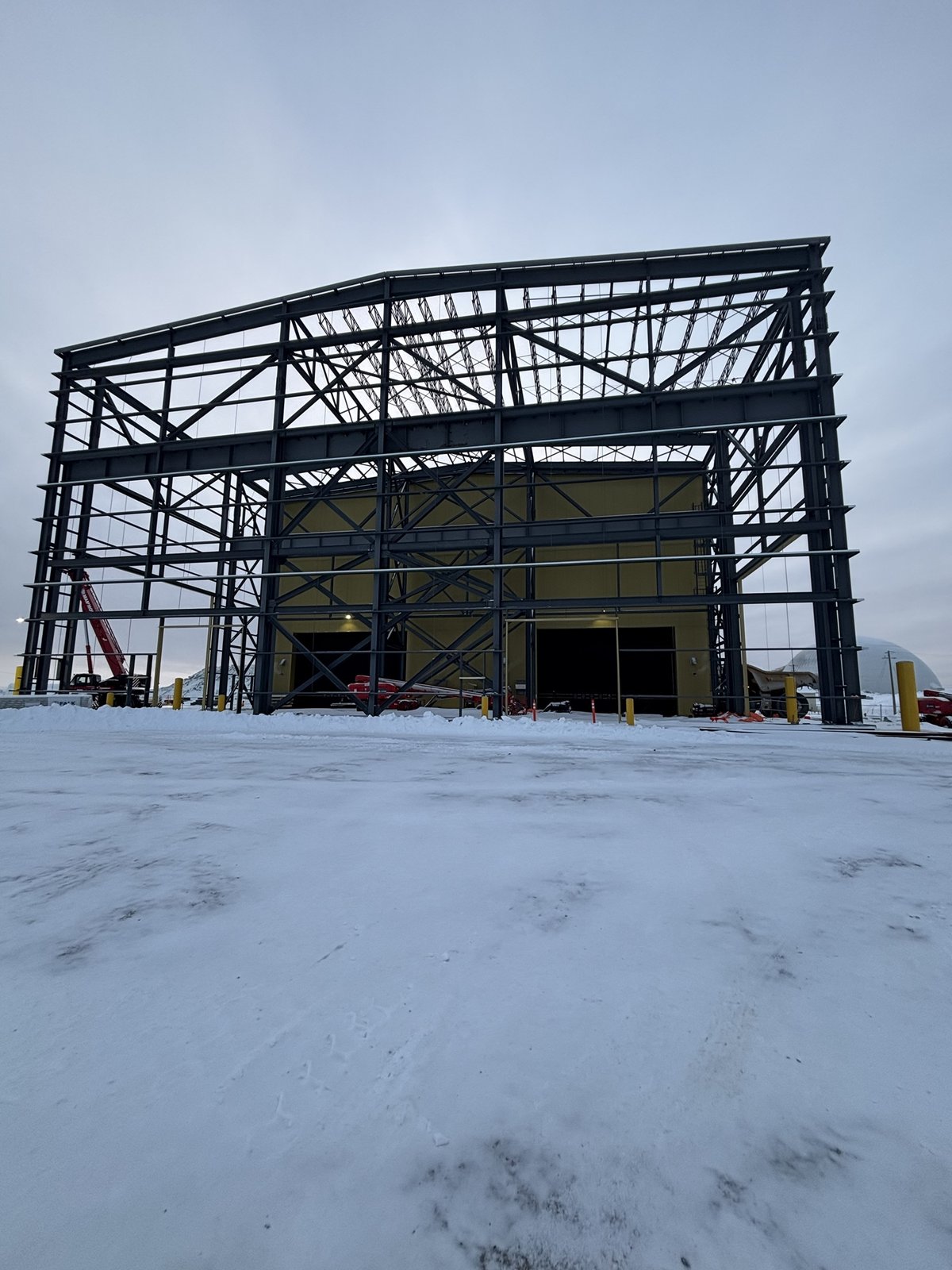 Steel structure under construction